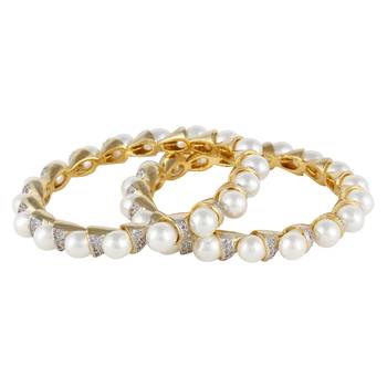 Gold Cubic Zirconia Bangles And Bracelets 1