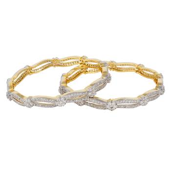 Gold Cubic Zirconia Bangles And Bracelets 2