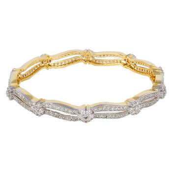 Gold Cubic Zirconia Bangles And Bracelets 3