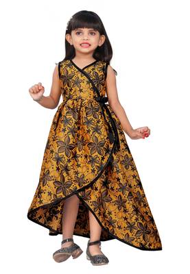 Kids Yellow Designer Dress 1