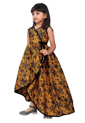 Kids Yellow Designer Dress 3