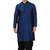 Blue plain silk dhoti-kurta