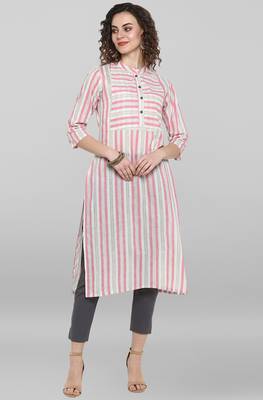 Janasya Grey printed cotton kurtas-and-kurtis 1