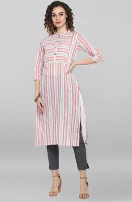 Janasya Grey printed cotton kurtas-and-kurtis 2