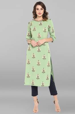 Janasya Gold printed crepe kurta 1