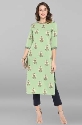 Janasya Gold printed crepe kurta 2