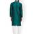 Green plain silk kurta-pajama