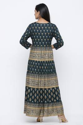 Green printed rayon kurtas-and-kurtis 2