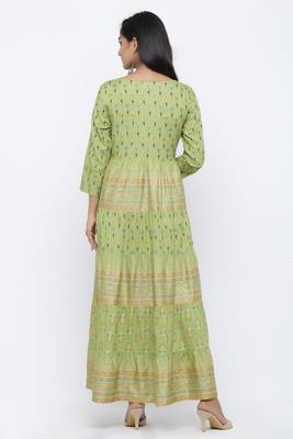Green printed rayon kurtas-and-kurtis 2