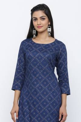 Blue printed rayon kurta-sets 2