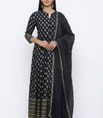 Blue printed rayon kurta-sets