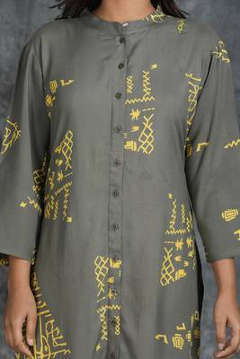 Grey printed rayon ethnic-kurtis 3