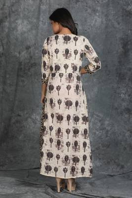 Off-white printed cotton cotton-kurtis 2