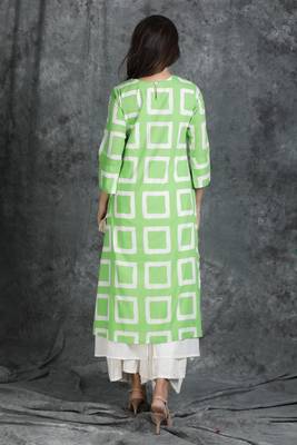 Green printed cotton cotton-kurtis 2
