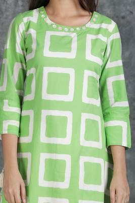 Green printed cotton cotton-kurtis 3