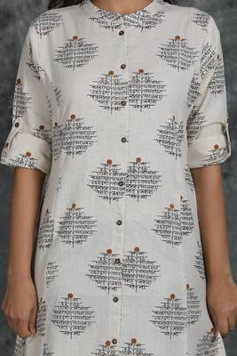 White printed cotton cotton-kurtis 3