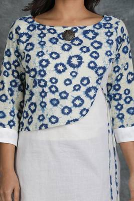 White printed cotton cotton-kurtis 3