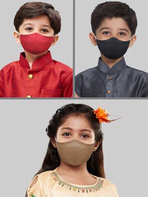 Pack of 3 for 3 ro 8 years face mask 2