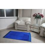Blue Velvet Anti Skid  Muslim Prayer Mat