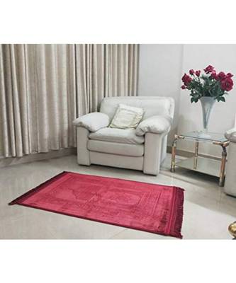 Red Velvet Anti Skid  Muslim Prayer Mat 1