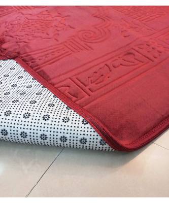 Red Velvet Anti Skid  Muslim Prayer Mat 3