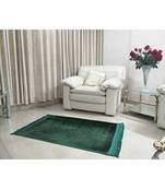 Green Velvet Anti Skid  Muslim Prayer Mat