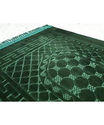 Green Velvet Anti Skid  Muslim Prayer Mat 3