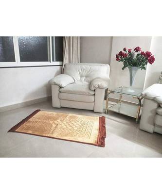 Gold Velvet Anti Skid  Muslim Prayer Mat 1