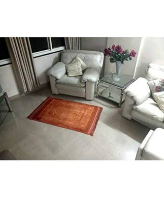 Brown Velvet Anti Skid  Muslim Prayer Mat 1