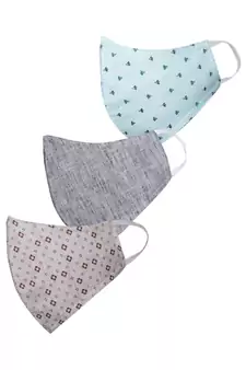 Pack of 3 Floral and Abstract Printed Reusable Anti Comfortable face mask