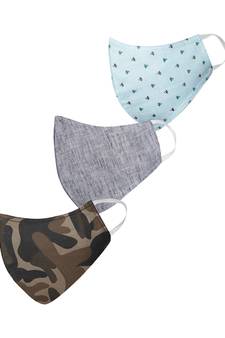 Pack of 3 Floral and Abstract Printed Reusable Anti Comfortable face mask