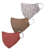 Pack of 3 Floral and Abstract Printed Reusable Anti Comfortable face mask