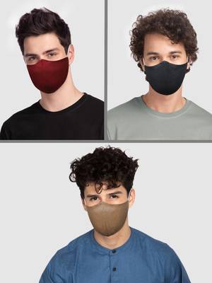 Pack of 3 Floral and Abstract Printed Reusable Anti Comfortable face mask 2