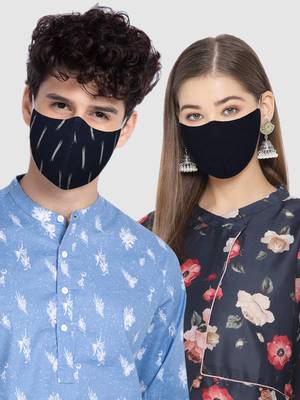 Pack Of 3 Floral And Abstract Printed Reusable Anti Comfortable Face Mask 2