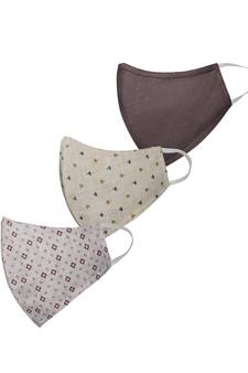 Pack of 3 Floral and Abstract Printed Reusable Anti Comfortable face mask