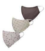 Pack of 3 Floral and Abstract Printed Reusable Anti Comfortable face mask
