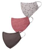 Pack of 3 Floral and Abstract Printed Reusable Anti Comfortable face mask