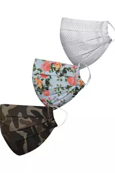 Pack of 3 Floral and Abstract Printed Reusable Anti Comfortable face mask