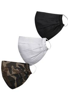 Pack of 3 Floral and Abstract Printed Reusable Anti Comfortable face mask