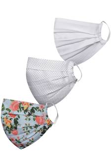 Pack of 3 Floral and Abstract Printed Reusable Anti Comfortable face mask