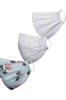 Pack of 3 Floral and Abstract Printed Reusable Anti Comfortable face mask