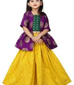 Girls Yellow Lehenga Choli Dress 