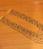 Multicolour Crystal Beads 9 Line Ethnic Necklace