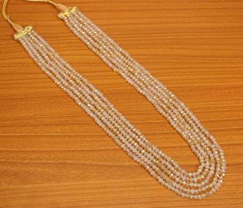 Oat Colour Swarowski Crystal Necklace 1
