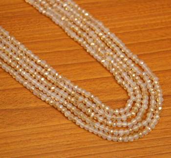 Oat Colour Swarowski Crystal Necklace 2