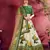 green embroidered silk lehenga