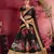 black embroidered silk lehenga