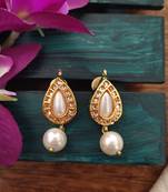 Gold Plated Pearl Earrings