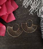 Gold Plated Hoop Embossed Earrings