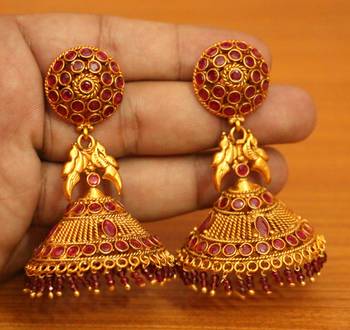 Red Ruby       Jhumkas 1